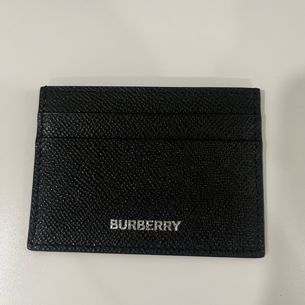 Burberry Black Leather Card Holder